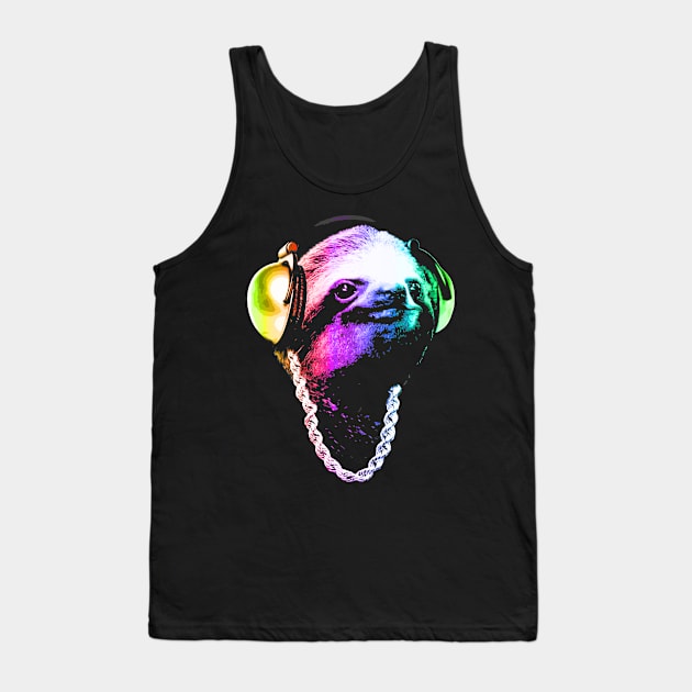 Sloth (Rainbow B-Boy Style) Tank Top by robotface